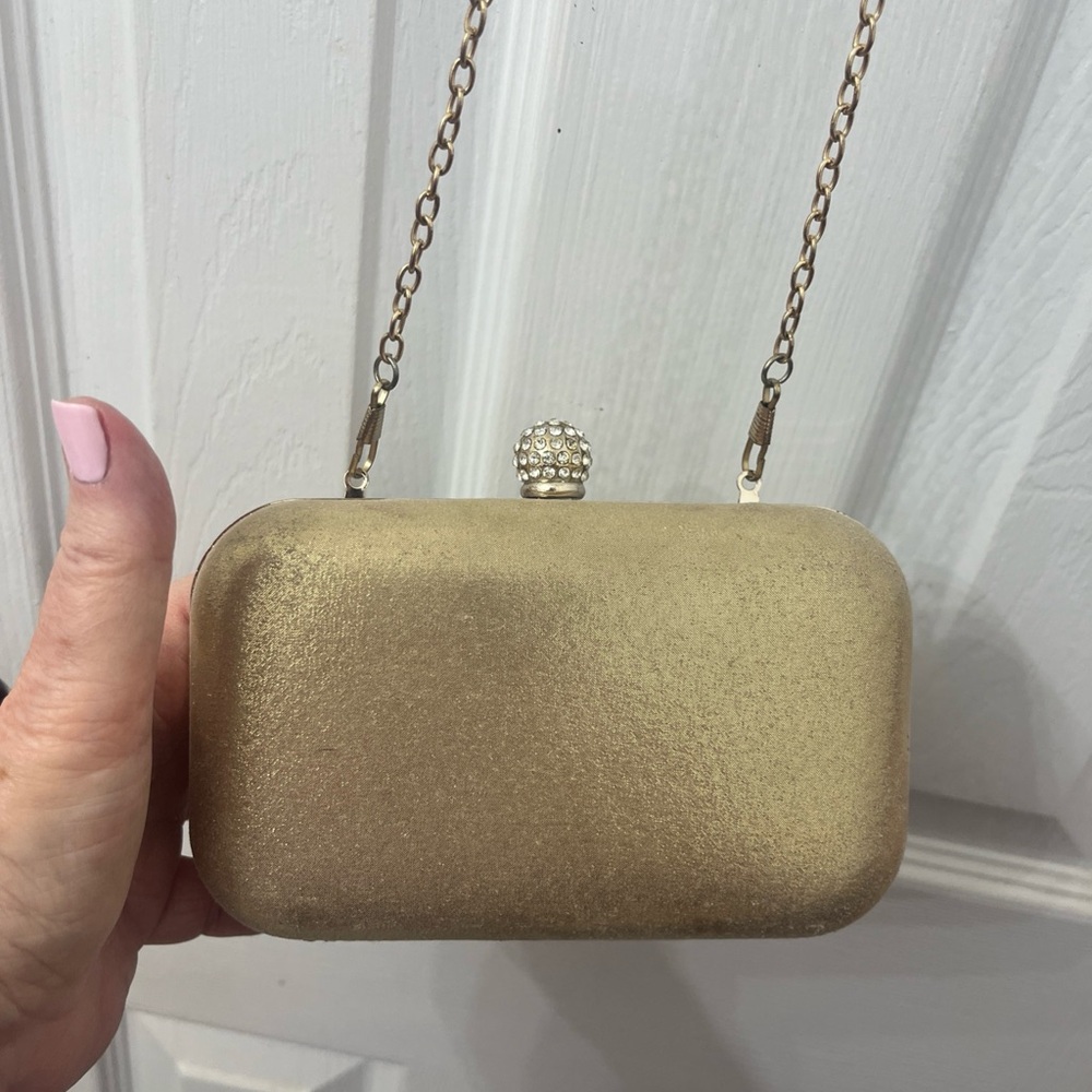Clutch / crossbody Dazzling Gold Crystal Clutch - Picture 2 of 8